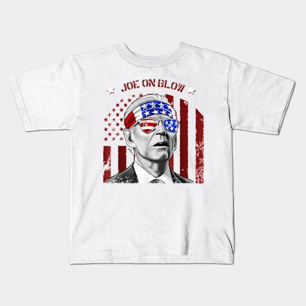 Confused Joe Biden, High AF, Joe on Blow Kids T-Shirt by sarcasmandadulting